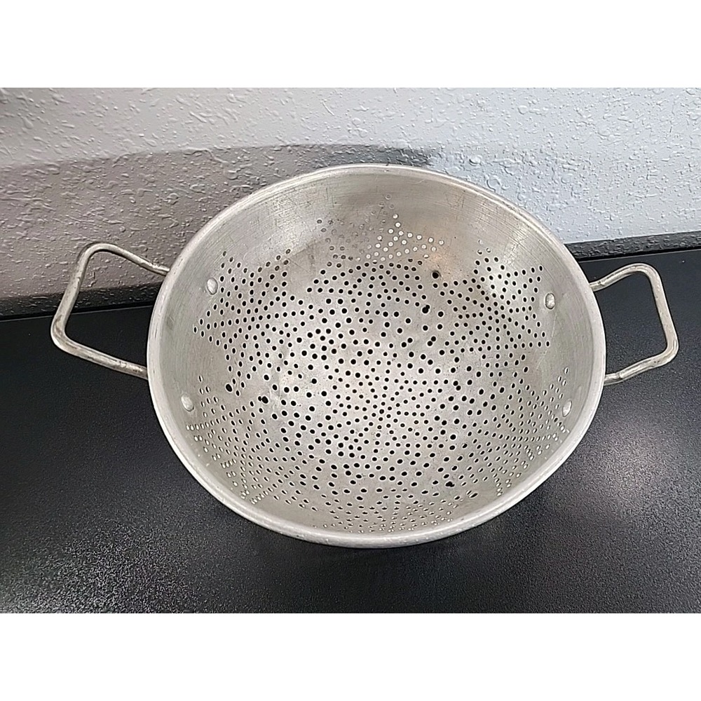 Vintage‎ Mirro Colander Strainer Aluminum 7 Star with Handles
